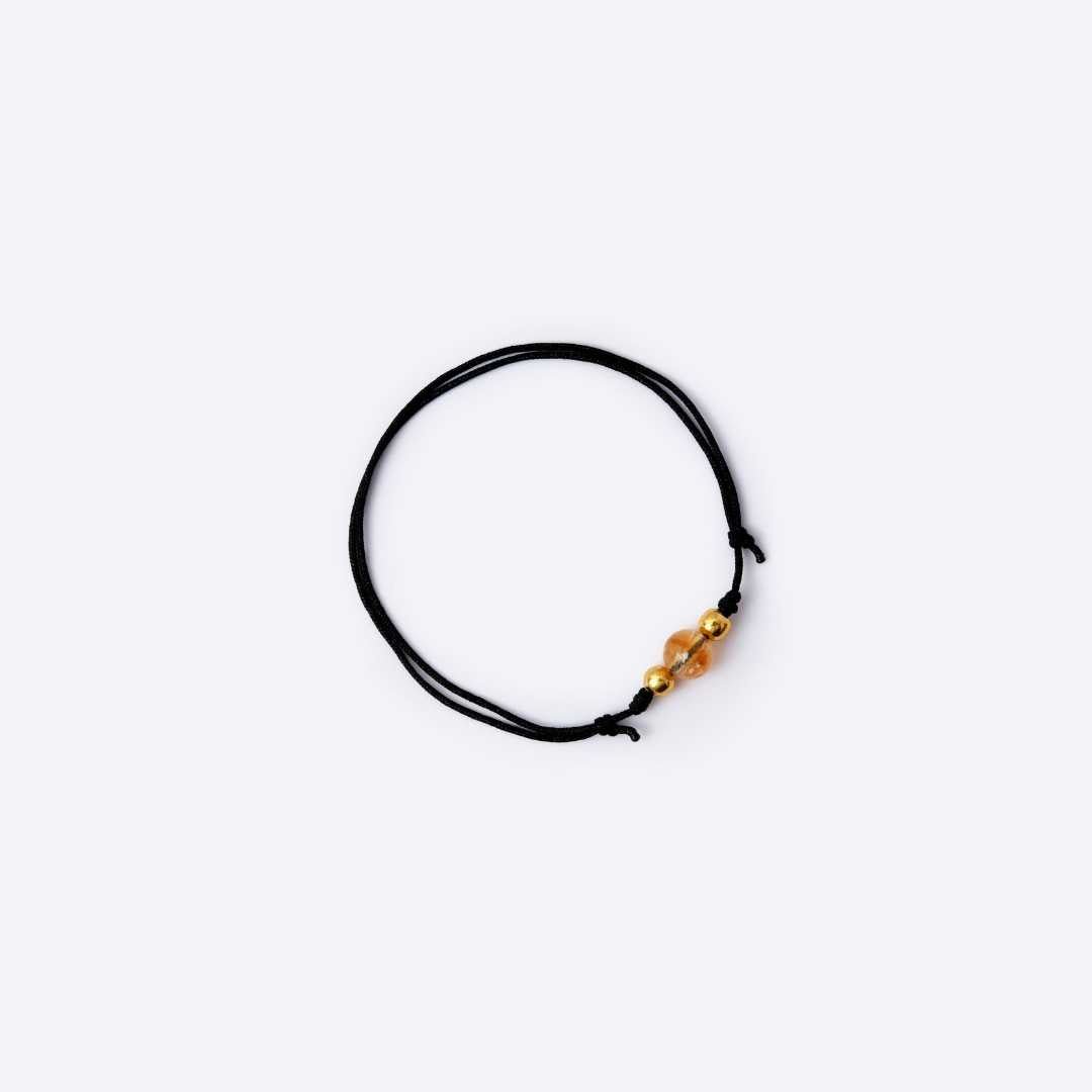 Black String Bracelet - Citrine - MyMantra