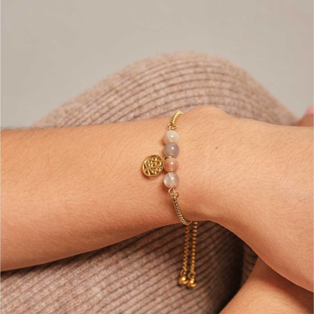 Chinese Fortune Stainless Steel Bracelet - Money Symbol + Citrine - MyMantra