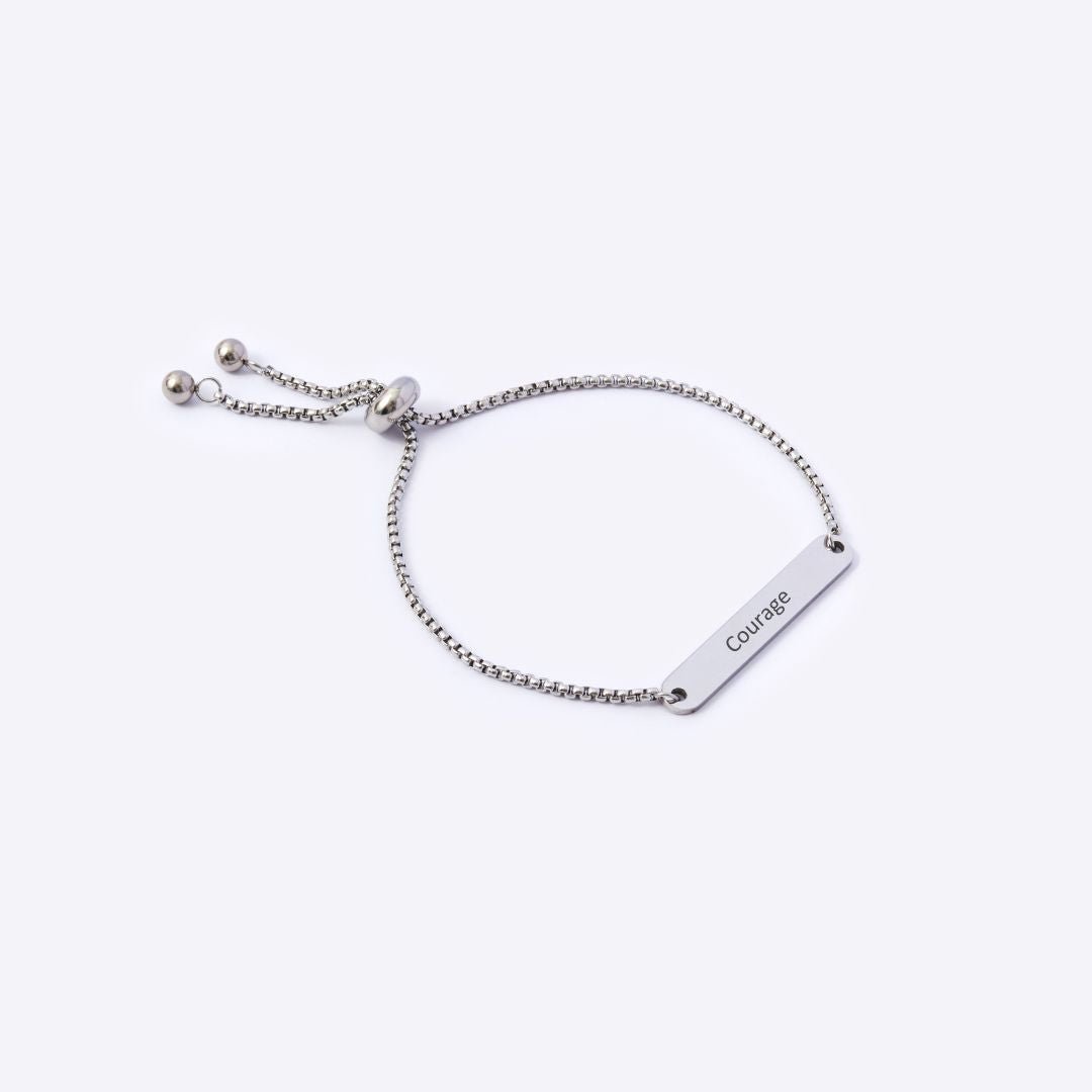 COURAGE Mantra Stainless Steel Adjustable Bracelet - MyMantra