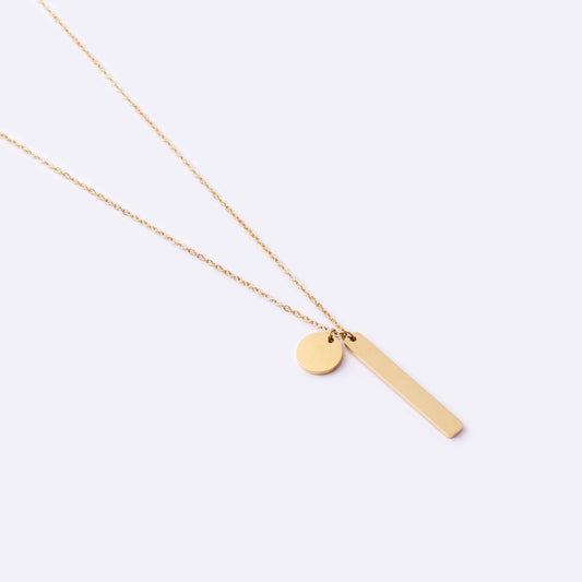 Custom Double Pendant Stainless Steel Necklace - MyMantra