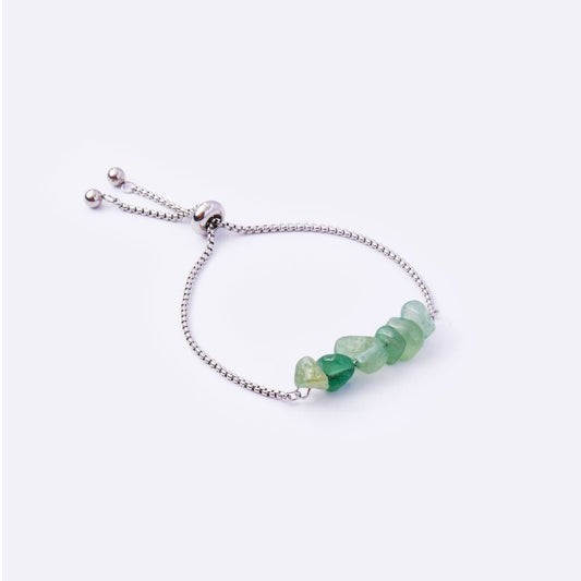 Freedom Stainless Steel Adjustable Bracelet - Jade - MyMantra