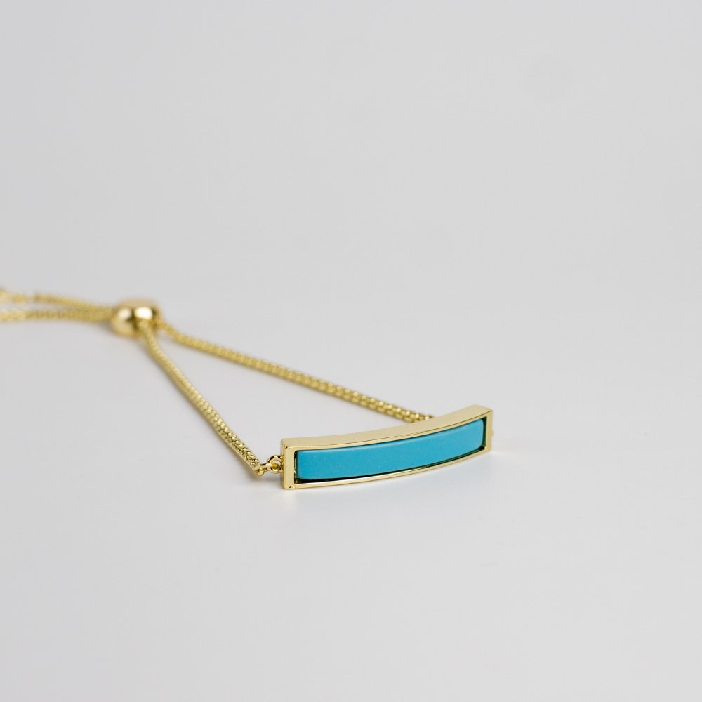Harmony Bar Stone Adjustable Bracelet - Turquoise - MyMantra