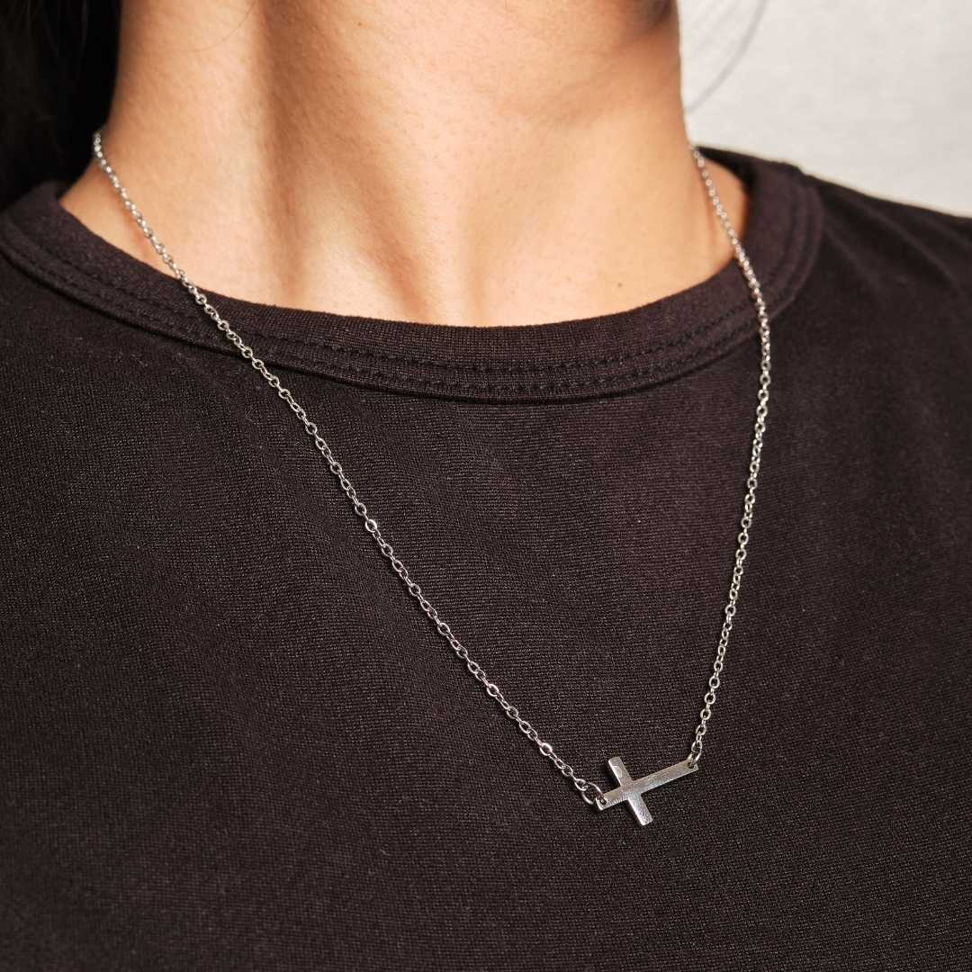 Have Faith Cross Charm with Stainless Steel Necklace Chain - MyMantra