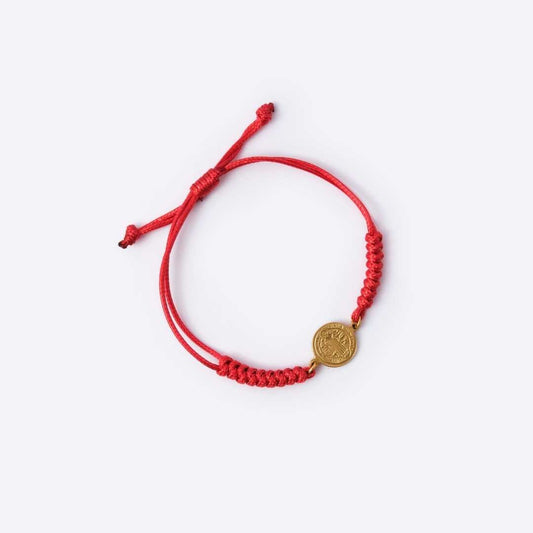 Have Faith St. Benedict Charm with Adjustable Red String Bracelet - MyMantra
