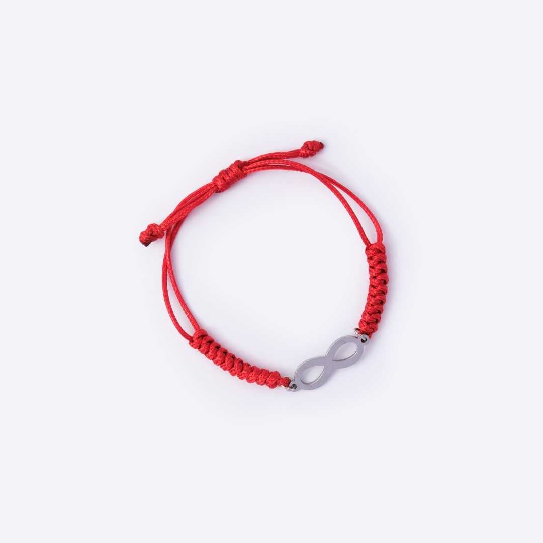 Infinity with Red String Adjustable Bracelet