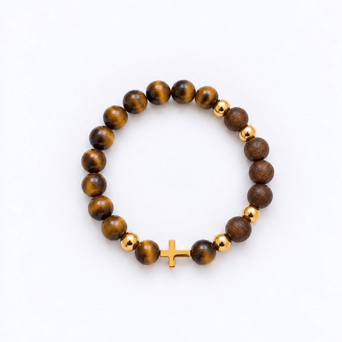 Have Faith Rosary Bracelet – Tiger Eye
