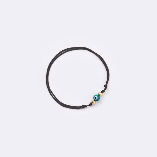 NEW Evil Eye Black String Bracelet - Green - MyMantra