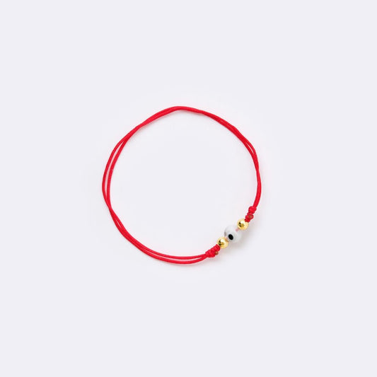 NEW Evil Eye Red String Bracelet - Clear - MyMantra