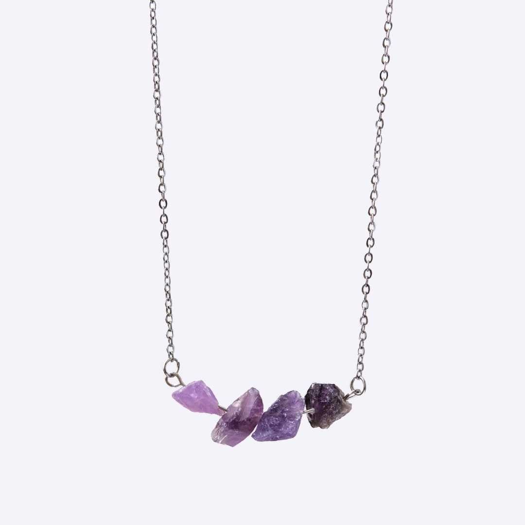 Purity Stainless Steel Necklace - Amethyst - MyMantra