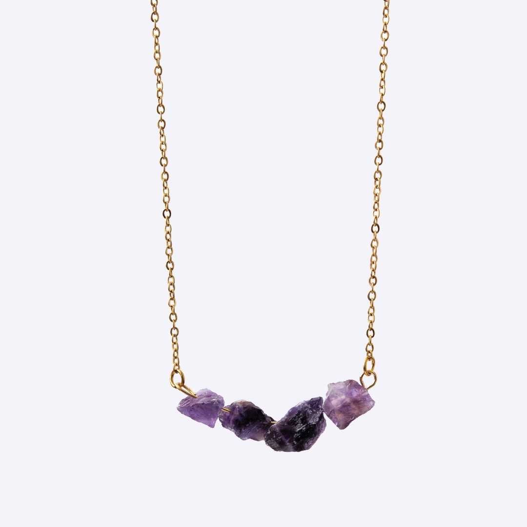 Purity Stainless Steel Necklace - Amethyst - MyMantra