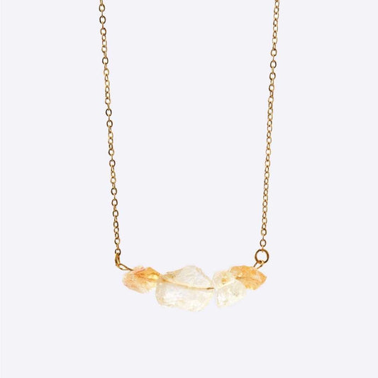 Purity Stainless Steel Necklace - Citrine - MyMantra