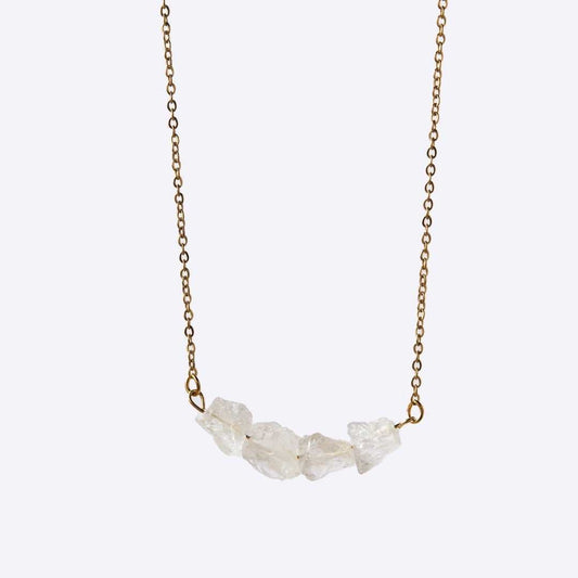 Purity Stainless Steel Necklace - Clear Quartz - MyMantra