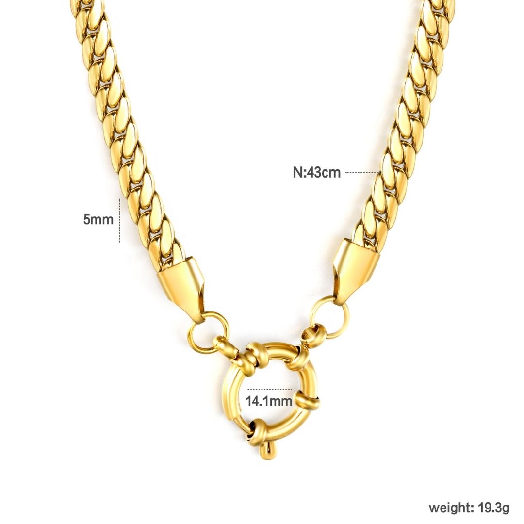 Statement Piece - Dragon Chain Necklace with Charm Holder