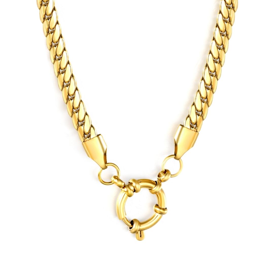 Statement Piece - Dragon Chain Necklace with Charm Holder