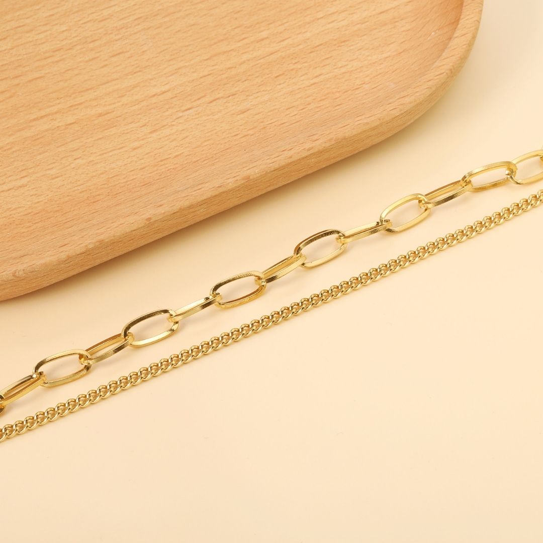 Statement Piece - Dual Chain Bracelet