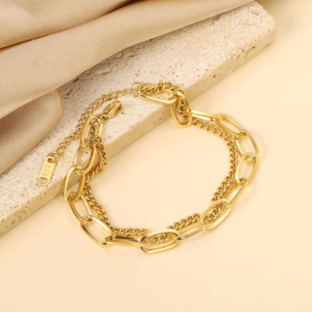 Statement Piece - Dual Chain Bracelet