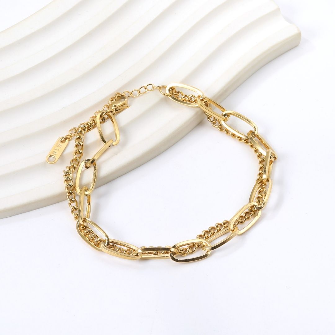 Statement Piece - Dual Chain Bracelet