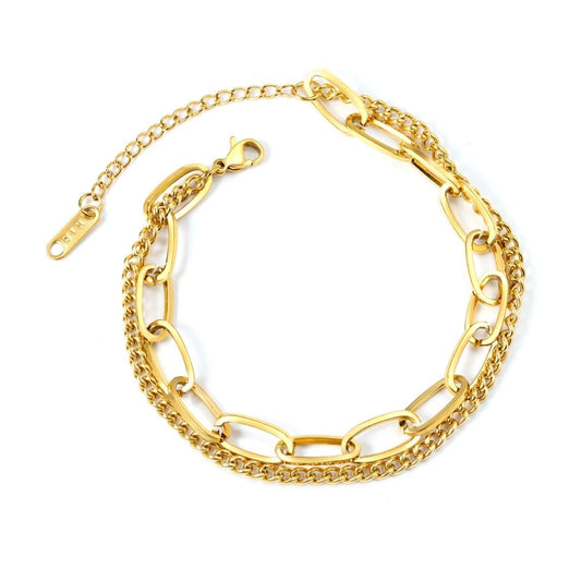 Statement Piece - Dual Chain Bracelet