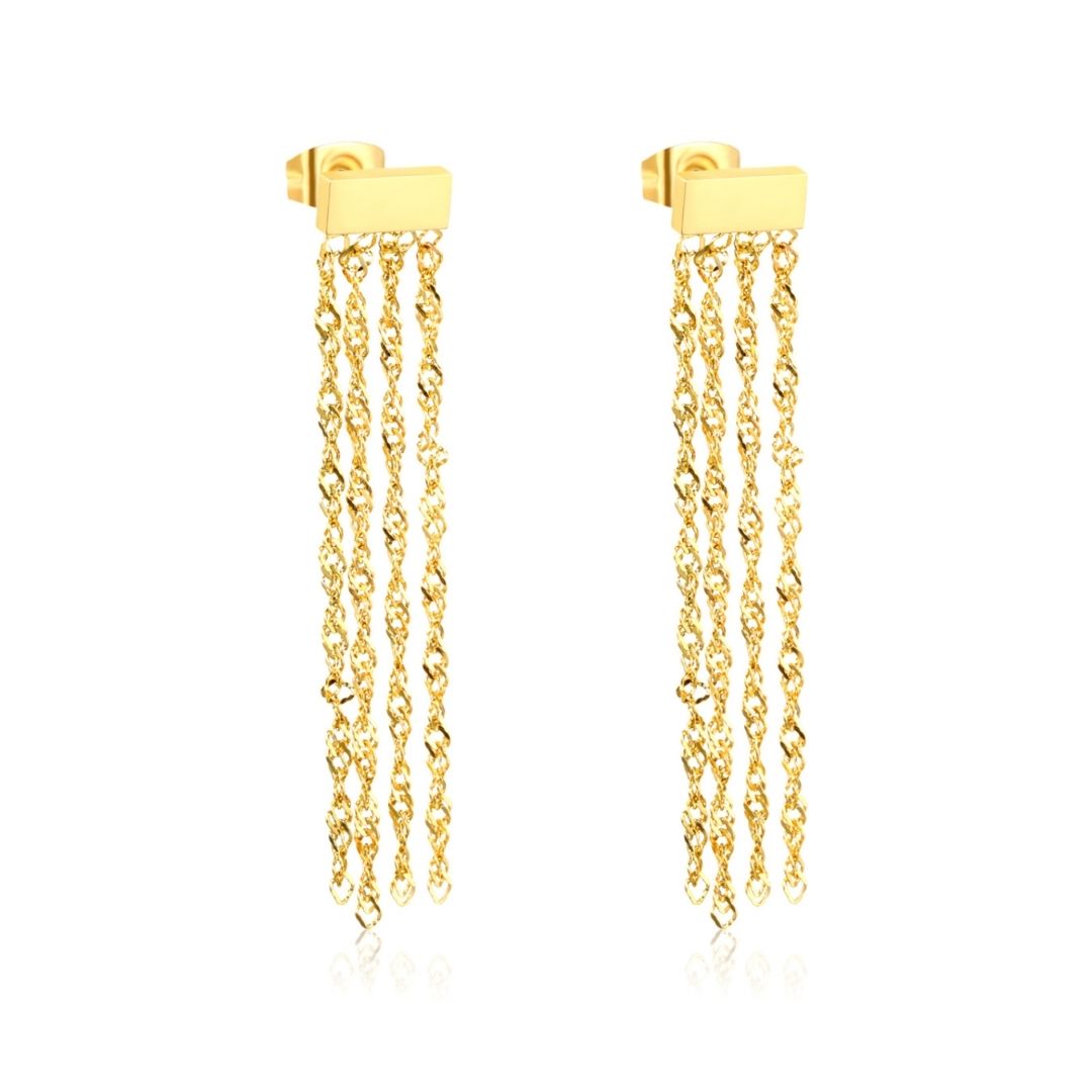Statement Piece - Gold Tassle Earrings