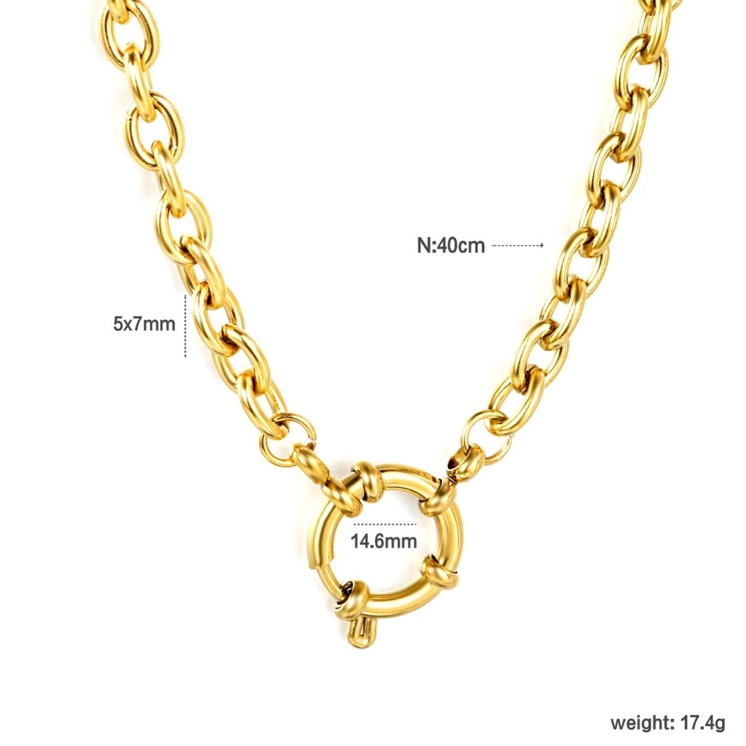 Statement Piece - O-Chain Necklace with Charm Holder