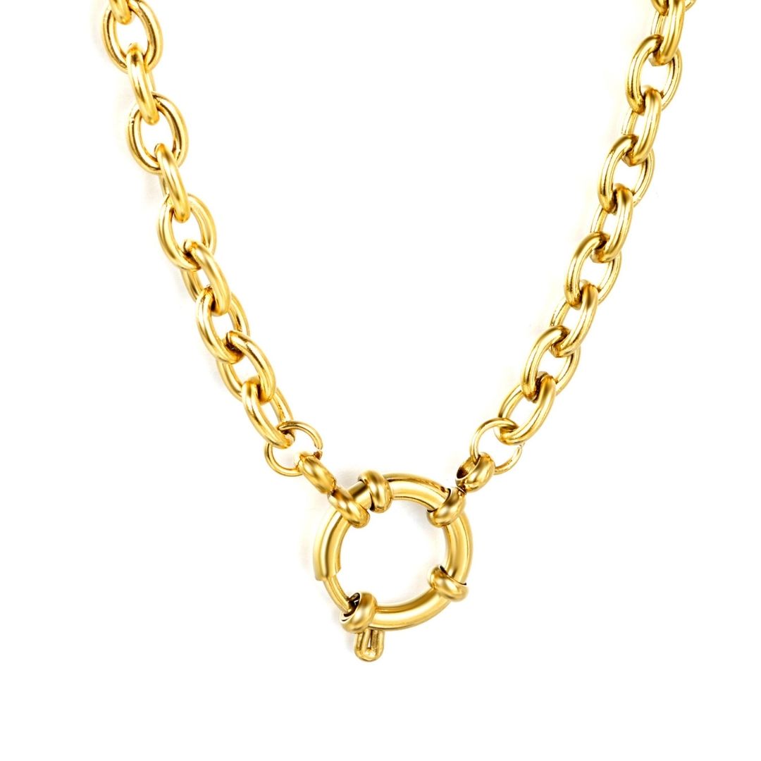 Statement Piece - O-Chain Necklace with Charm Holder