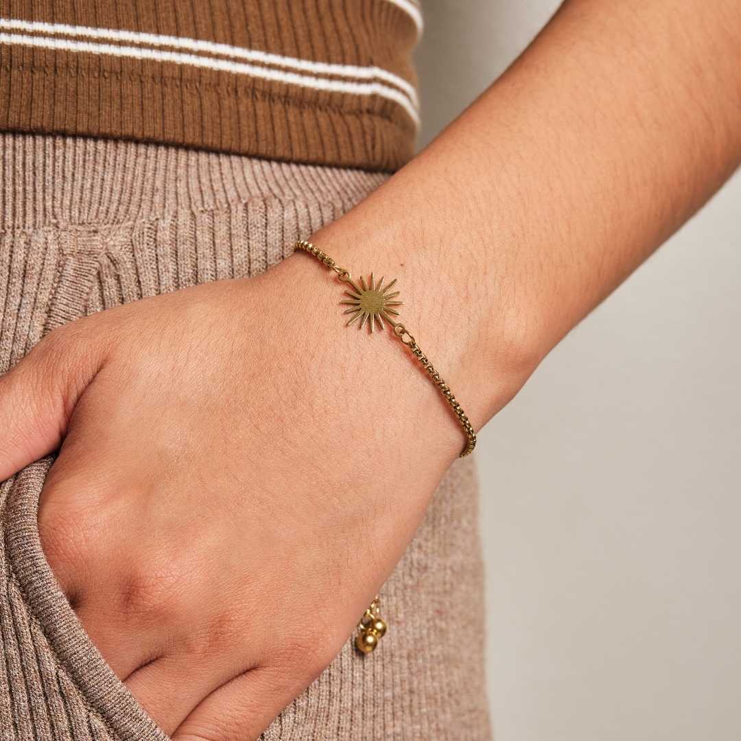 Sunshine Stainless Steel Adjustable Bracelet - MyMantra