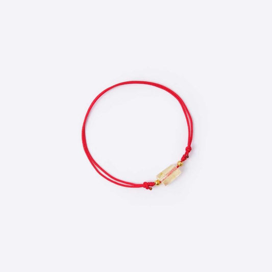 Well - balanced Red String Bracelet - Citrine - MyMantra