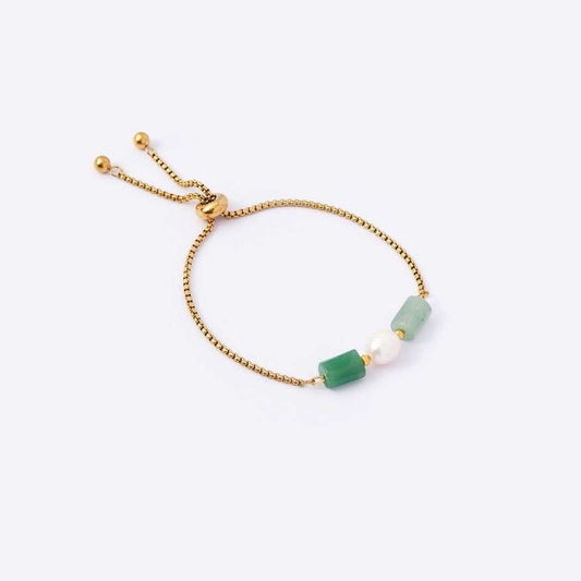 Well - balanced Stainless Steel Bracelet - Jade - MyMantra