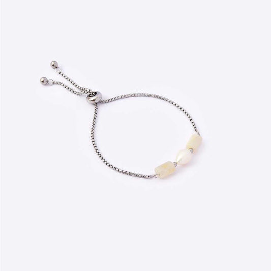 Well - balanced Stainless Steel Bracelet - Moonstone - MyMantra