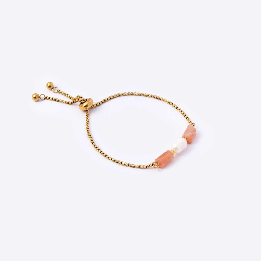 Well - balanced Stainless Steel Bracelet - Sunstone - MyMantra