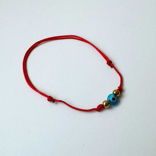 Blue Evil Eye Red String Bracelet