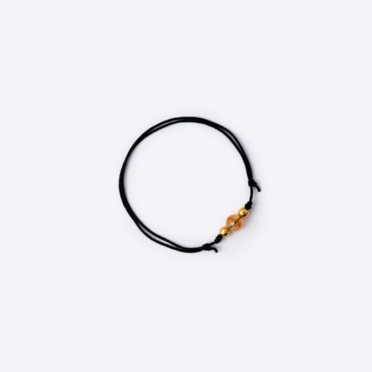 Black String Bracelet - Citrine - MyMantra