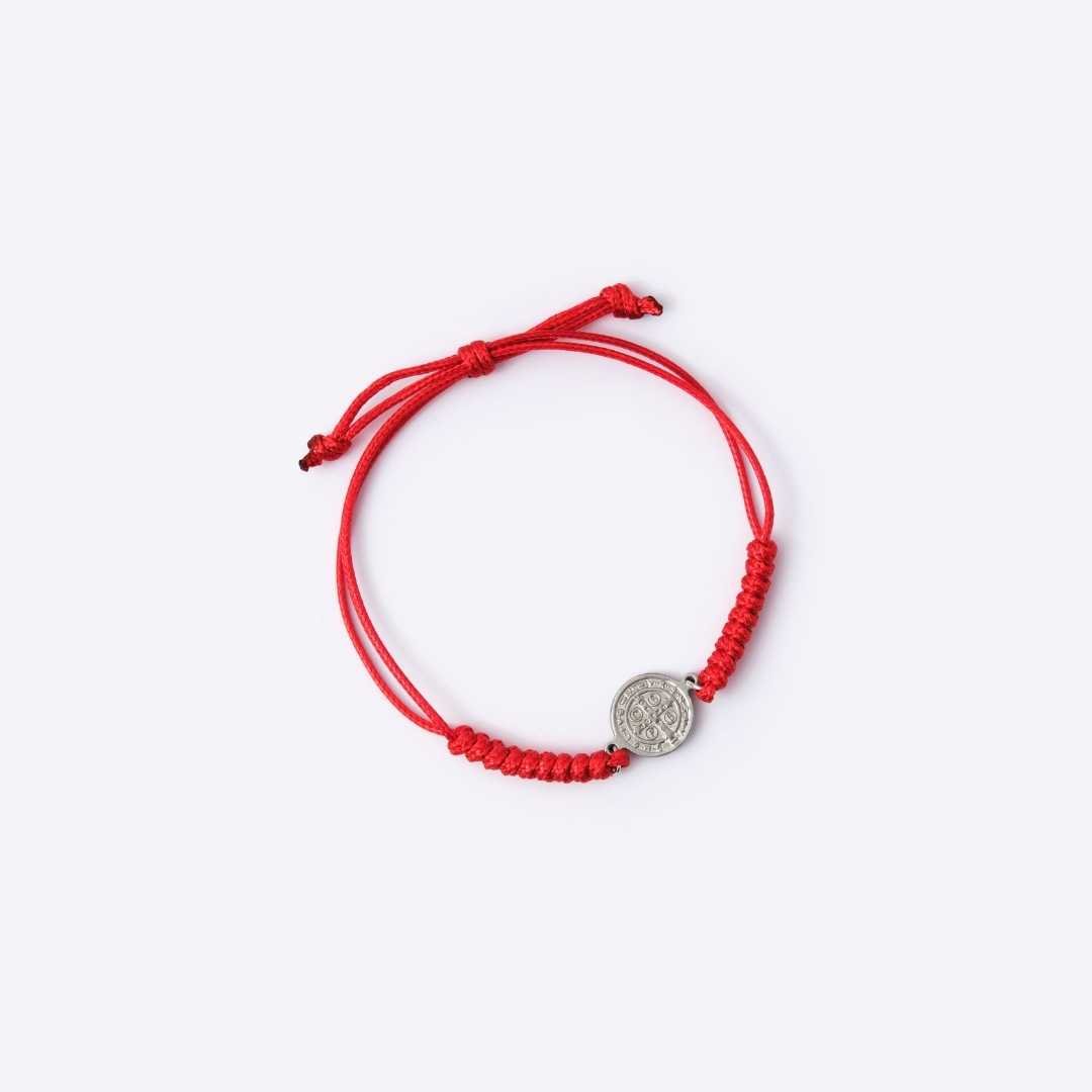 Have Faith St. Benedict Charm with Adjustable Red String Bracelet - MyMantra