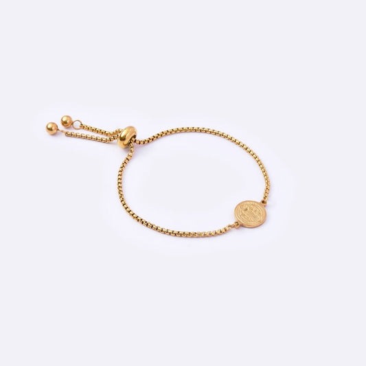 Have Faith St. Benedict Charm with Adjustable Stainless Steel Bracelet - MyMantra