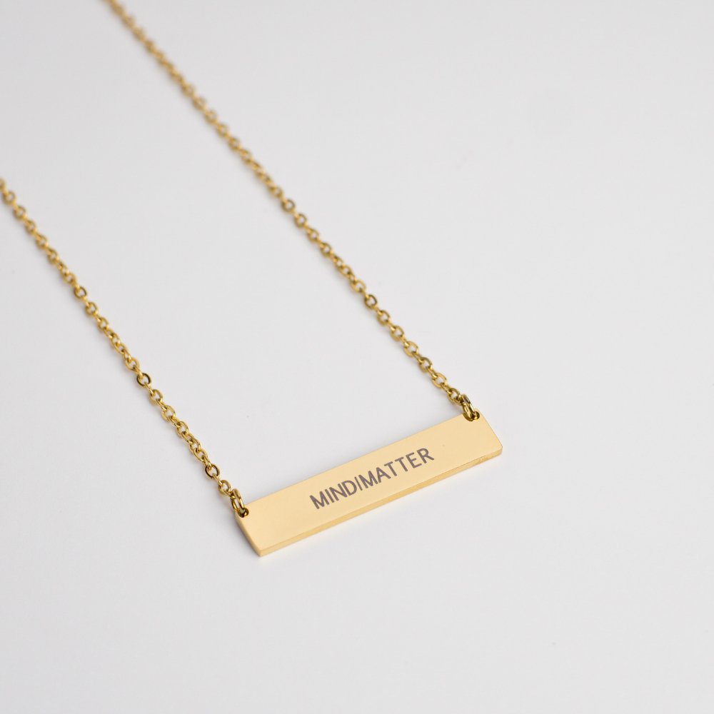 Mind/Matter Non - Tarnish Gold - Plated Stainless Steel ID Necklace - MyMantra