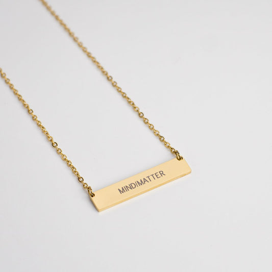Mind/Matter Non - Tarnish Gold - Plated Stainless Steel ID Necklace - MyMantra