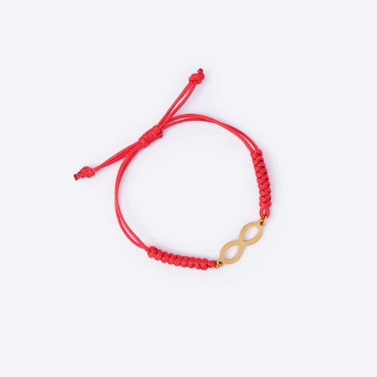 Infinity with Red String Adjustable Bracelet