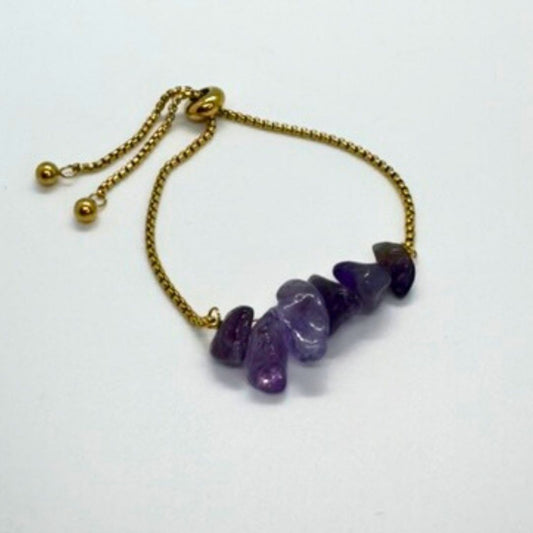 Amethyst Stone Bracelet Irregular Beads - MyMantra