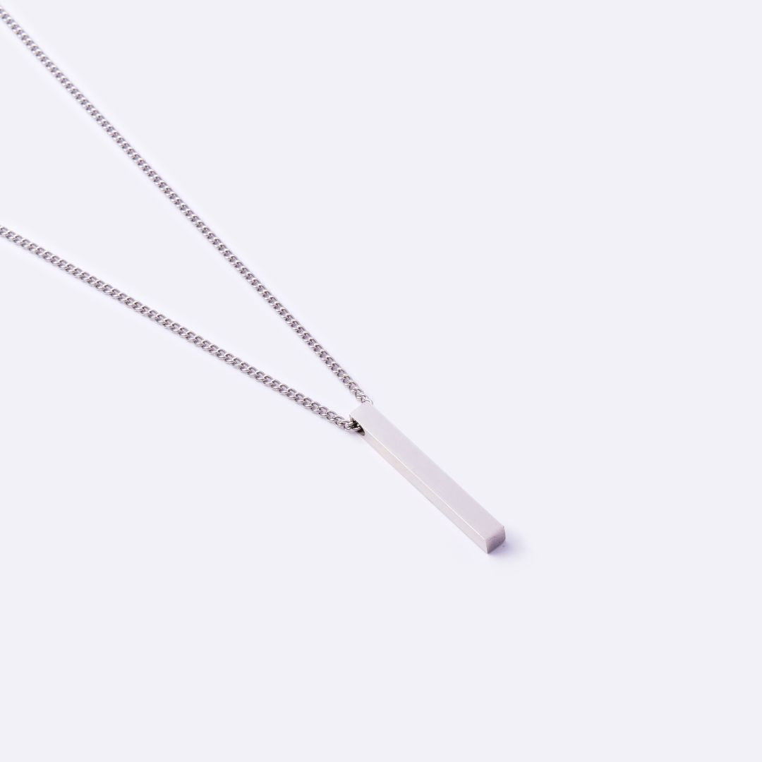 Custom Vertical Bar Stainless Steel Necklace