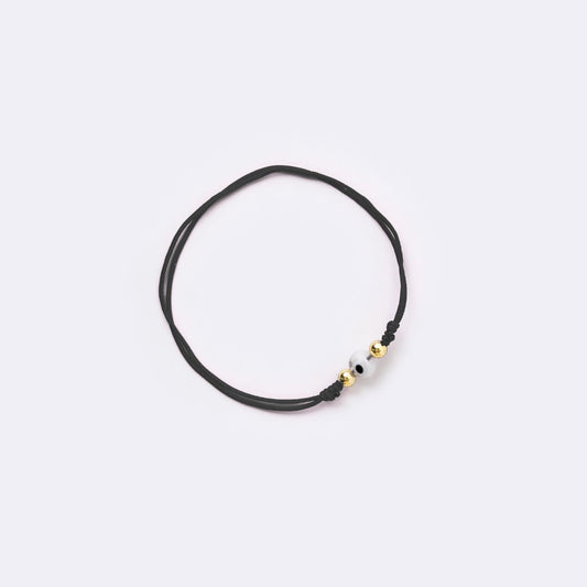 NEW Evil Eye Black String Bracelet - Clear