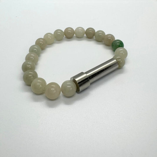 Jadeite Beads with Intention Capsule Bracelet - MyMantra