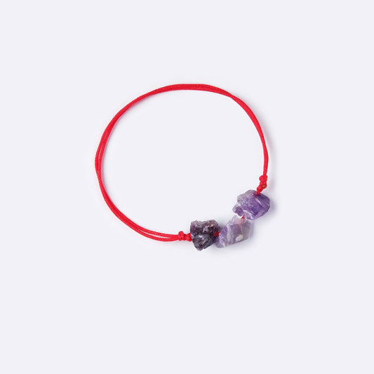 Purity Red String  Bracelet - Amethyst