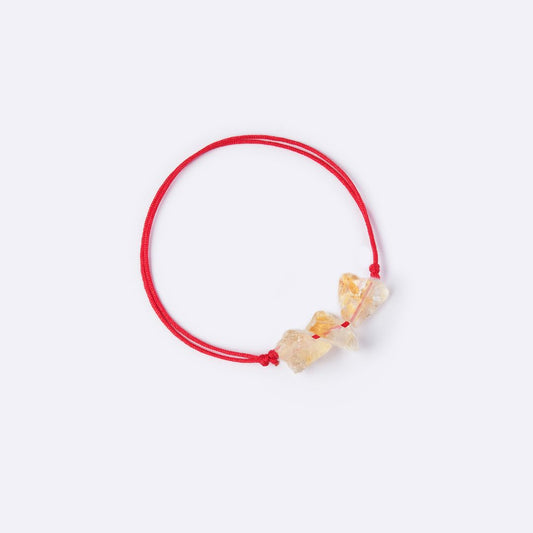 Purity Red String  Bracelet - Citrine