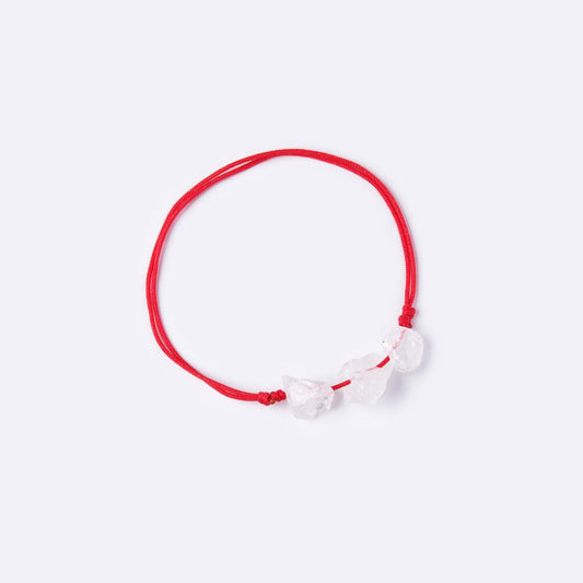 Purity Red String  Bracelet - Clear Quartz