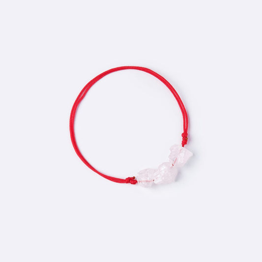 Purity Red String  Bracelet - Rose Quartz