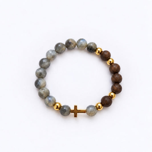 Have Faith Rosary Bracelet – Labradorite