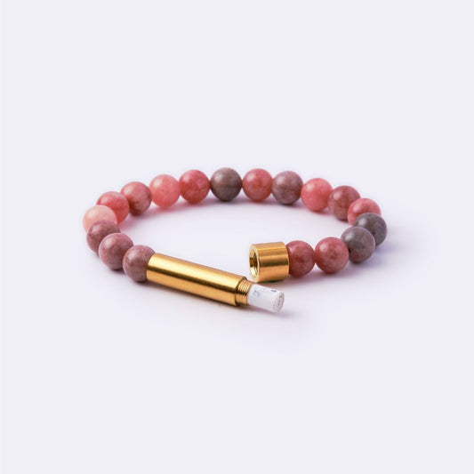 Angelite Sunstone Intention Capsule Bracelet - MyMantra