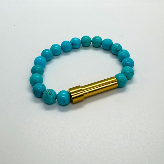 Turquoise Beads with Intention Capsule Bracelet - MyMantra