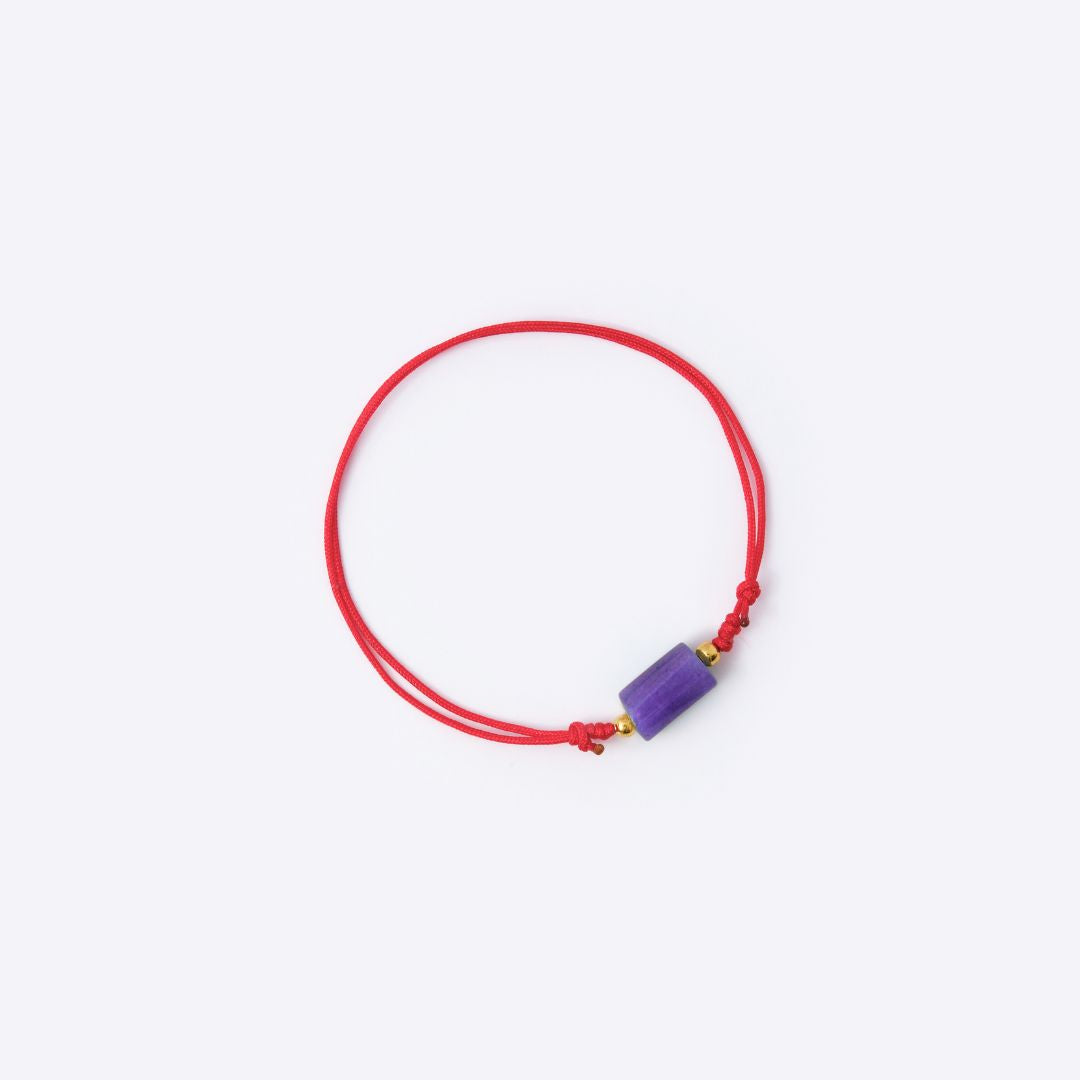 Well-balanced Red String Bracelet - Amethyst