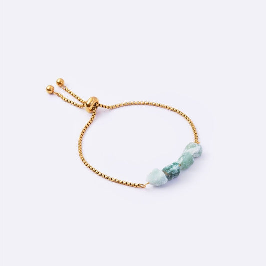 Purity Stainless Steel Adjustable Bracelet - Jade - MyMantra